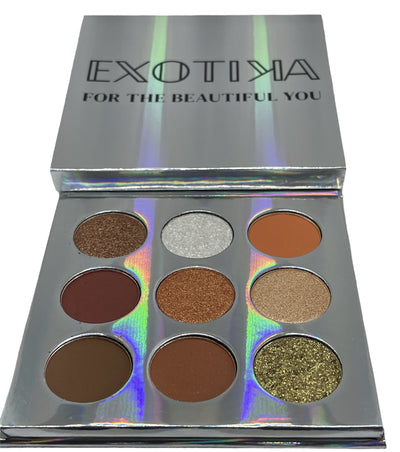 Exotika Beauty Assorted 9 Shade Brown and Gold Eyeshadow Palette Dazzling