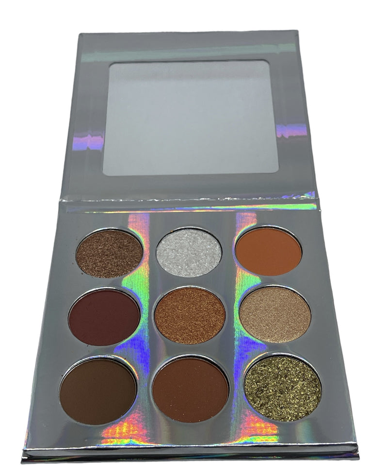 Exotika Beauty Assorted 9 Shade Brown and Gold Eyeshadow Palette Dazzling