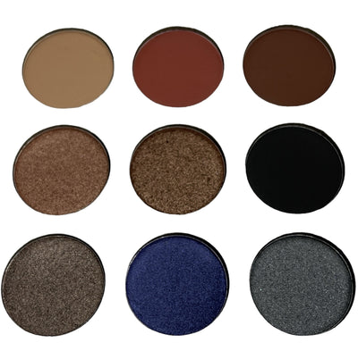 Exotika Beauty Assorted 9 Shade Brown and Grey Eyeshadow Palette Spontaneous