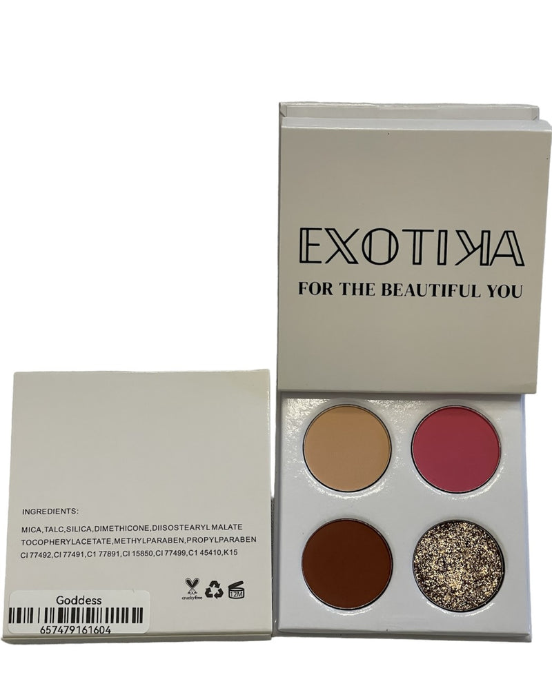 Exotika Beauty Brown 4 Color Eyeshadow Palette Goddess