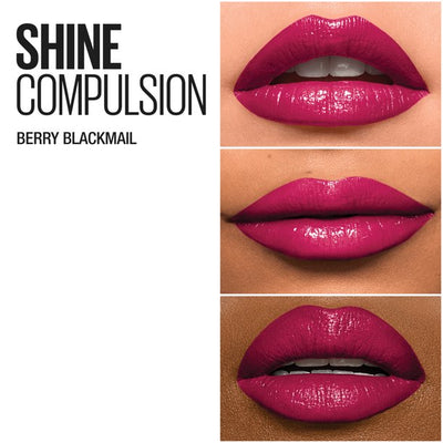 Maybelline Color Sensational Shine Compulsion Lipstick Makeup, Berry Blackmail 120