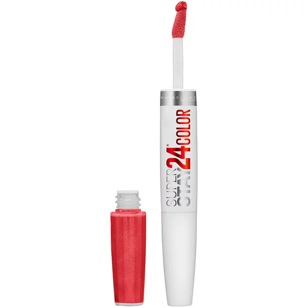 Maybelline Super Stay 24 2-Step Liquid Lipstick Makeup, Continuous Coral