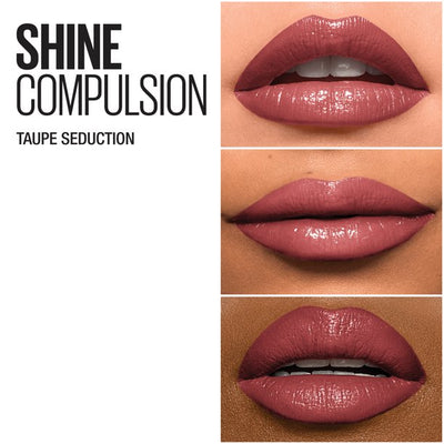 Maybelline Color Sensational Shine Compulsion Lipstick Makeup, Taupe Seduction 055