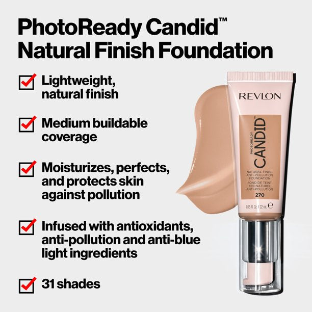 Revlon PhotoReady Candid Natural Finish Anti-Pollution Foundation, 510 Cappuccino