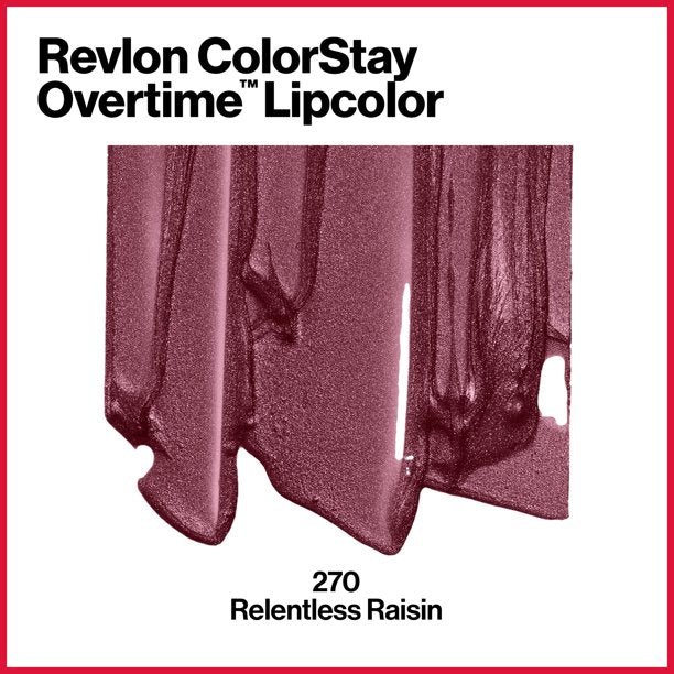 Revlon ColorStay Overtime Lipcolor Plum / Berry, 270 Relentless Raisin,