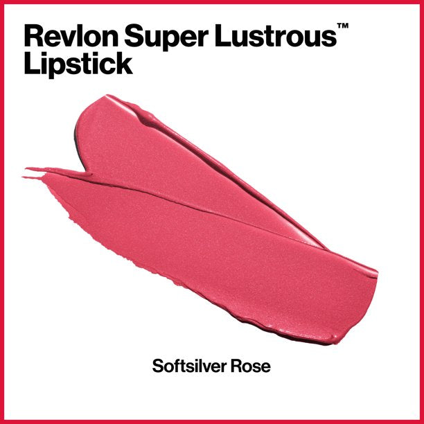Revlon Super Lustrous Lipstick, Pearl Finish, High Impact Lipcolor with Moisturizing Creamy Formula, Infused with Vitamin E and Avocado Oil, 430 Softsilver Rose