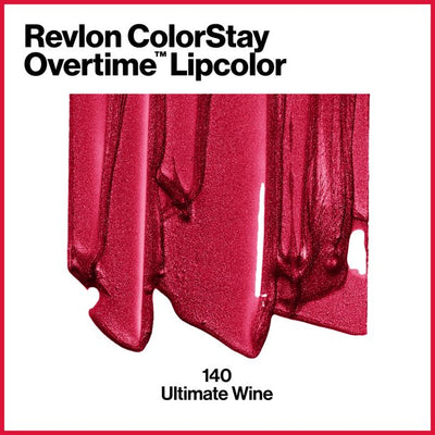 Revlon, ColorStay  Overtime Lipcolor Plum Berry, 140 Ultimate Wine,