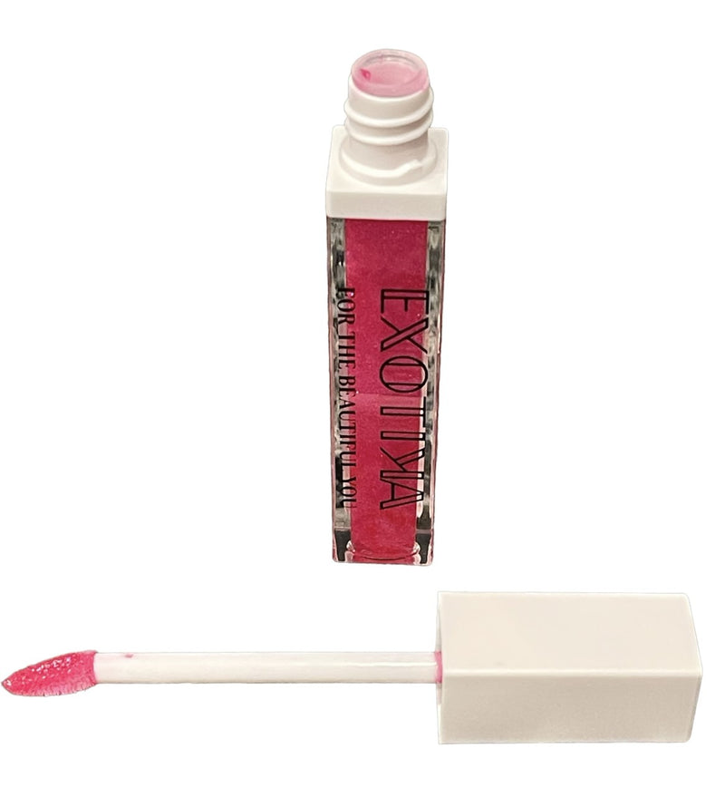 Exotika Beauty Hot Pink Glitter Lip Gloss Seduction