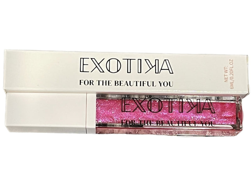 Exotika Beauty Hot Pink Glitter Lip Gloss Seduction